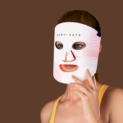 Derm Rays LED Light Therapy Mask for Face, Neck and Decolletage