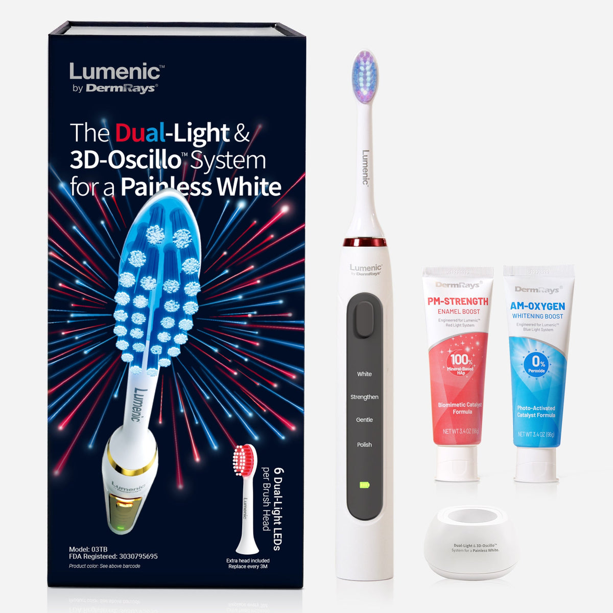 Lumenic Dual-Light 3D-Oscillo Electric Toothbrush System