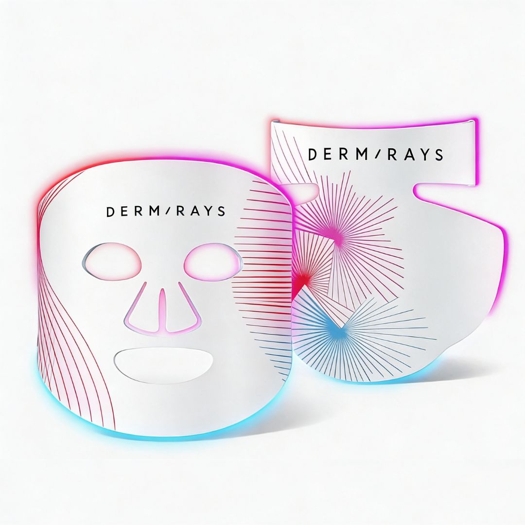 Derm Rays LED Light Therapy Mask for Face, Neck and Decolletage