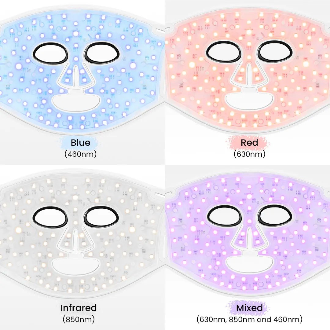 Derm Rays LED Light Therapy Mask for Face, Neck and Decolletage