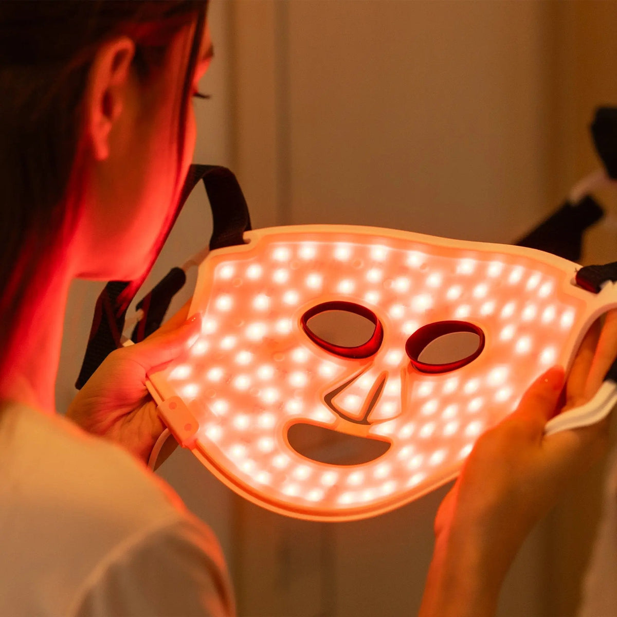 Derm Rays LED Light Therapy Mask for Face, Neck and Decolletage
